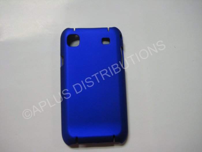 New Blue Rubberized Hard Protective Cover For Samsung Galaxy S I9000 - (0053)