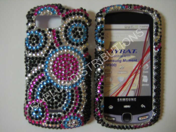 New Multi-Color Multi Circles Bling Diamond Case For Samsung Moment M900 - (0018)