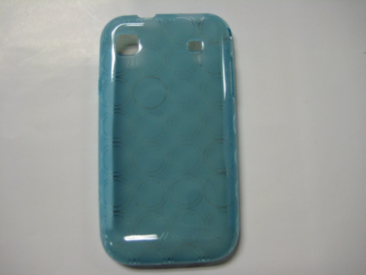 New Blue Transparent Multi-Circles TPU Cover For Samsung Galaxy S I9000 - (0004)