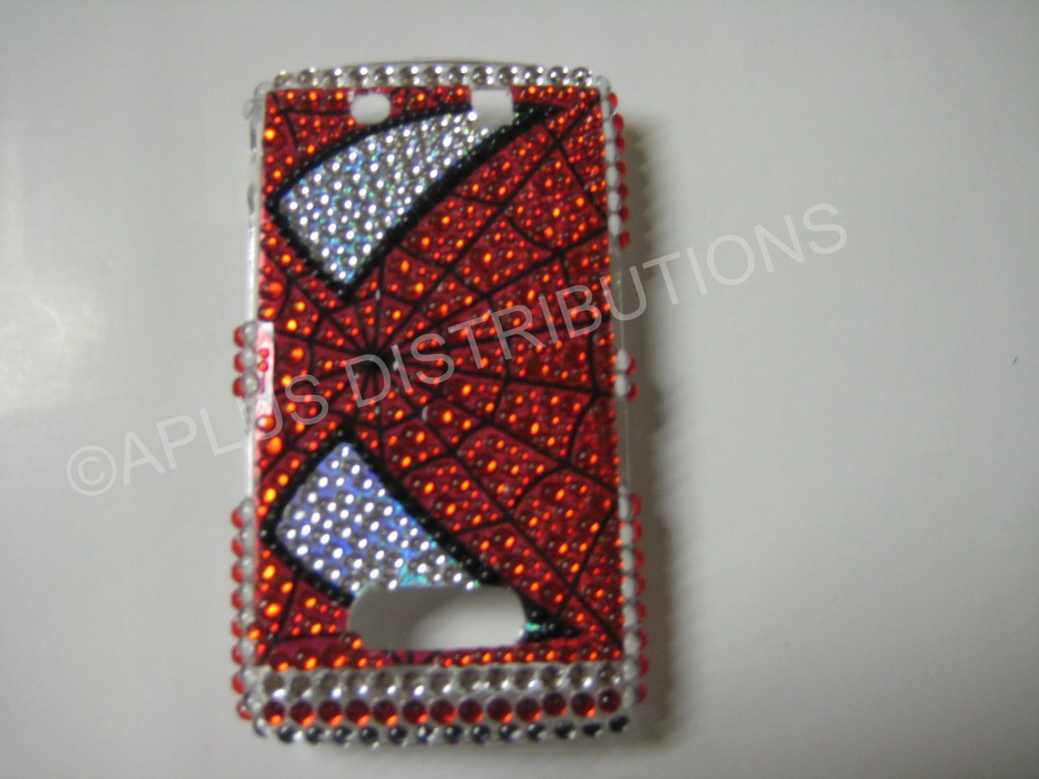 New Red Spider Man Bling Diamond Case For Blackberry 9500 - (0079)