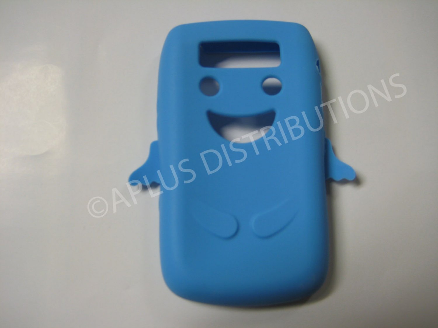 New Light Blue Angel Design Silicone Cover For Blackberry 9700 - (0184)