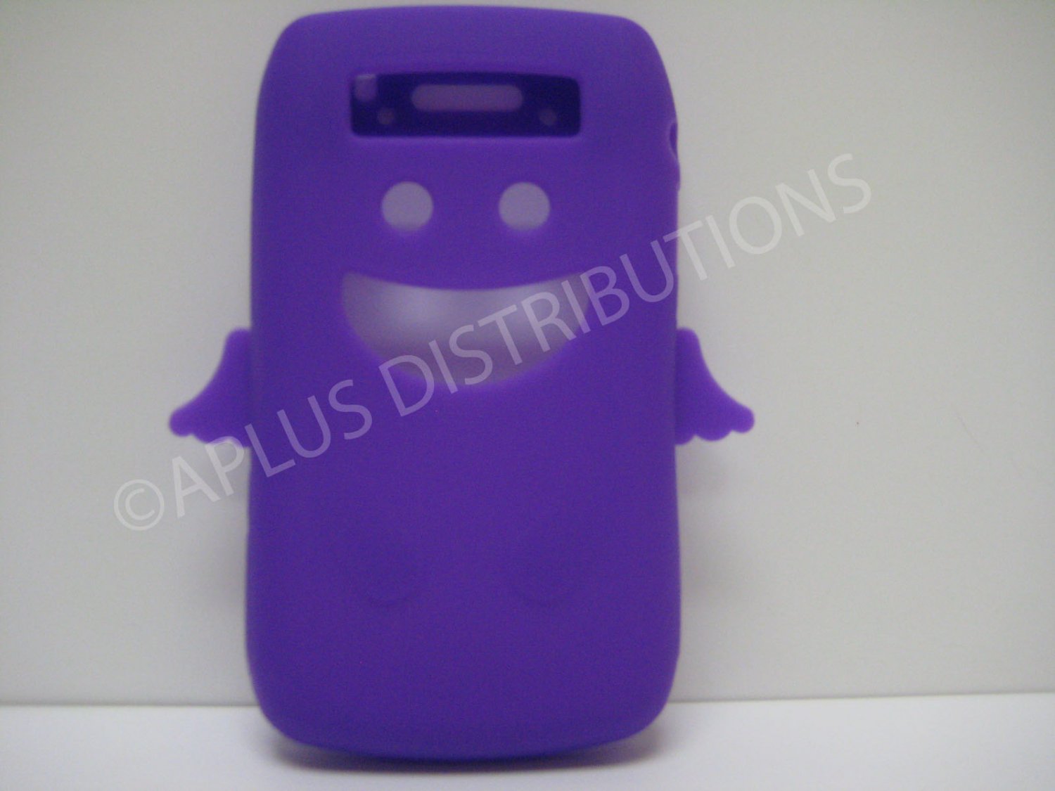 New Purple Angel Design Silicone Cover For Blackberry 9700 - (0181)