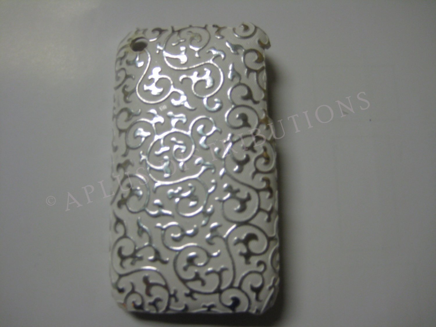 New Silver Princess Swirl Design Hard Protective Cover For iPhone 3G 3GS - (0025)