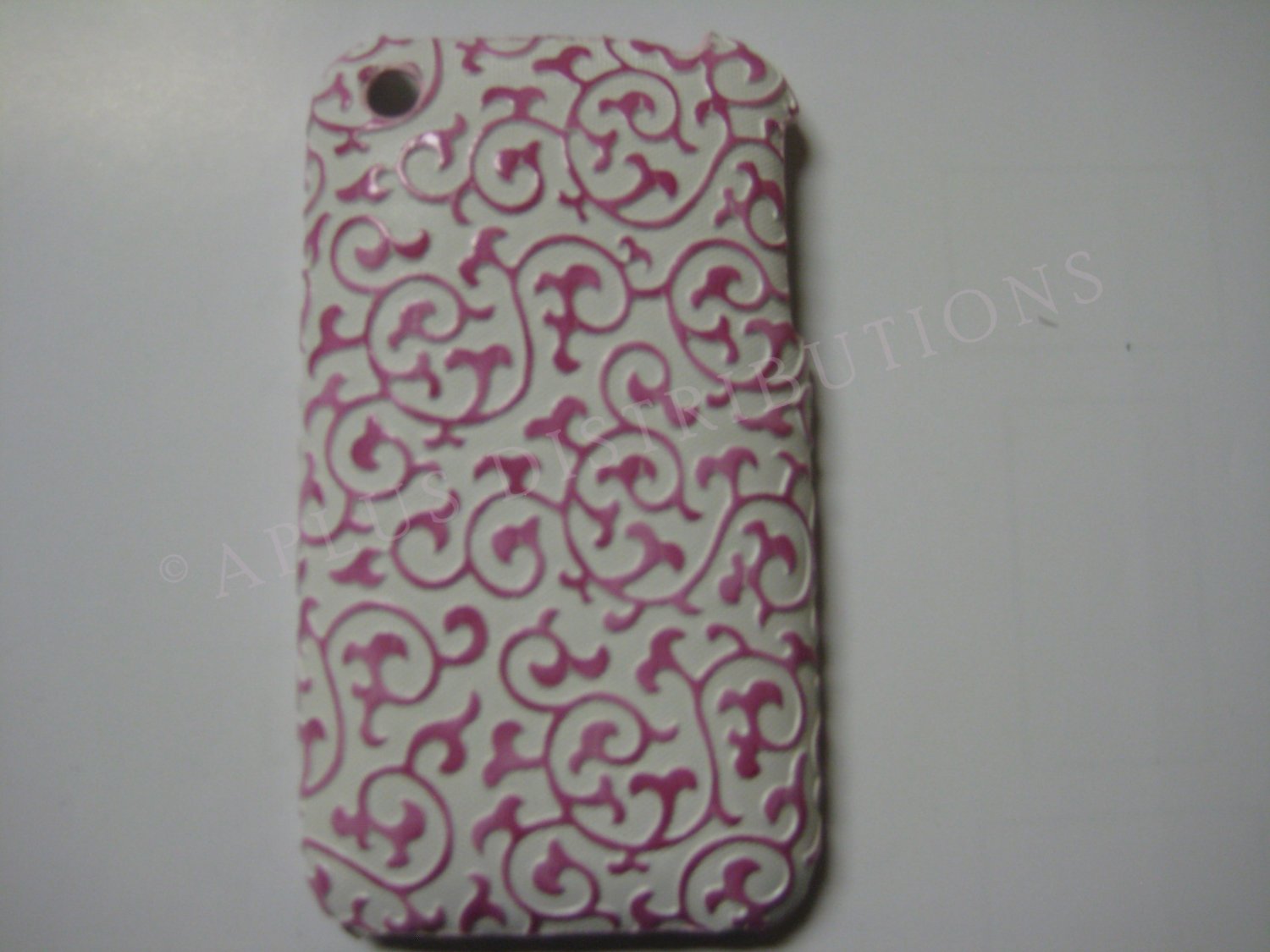 New Pink Princess Swirl Design Hard Protective Cover For iPhone 3G 3GS - (0026)