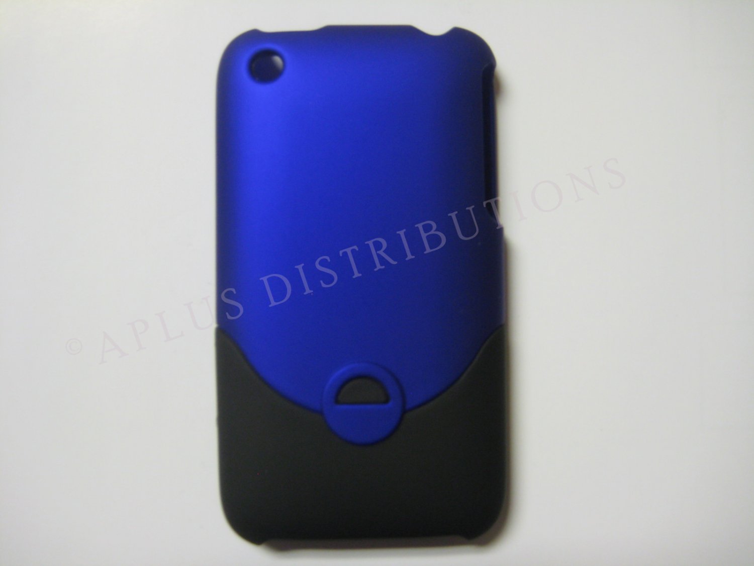 New Dark Blue Rubberized Slider Design Hard Protective Cover For iPhone 3G 3GS - (0095)