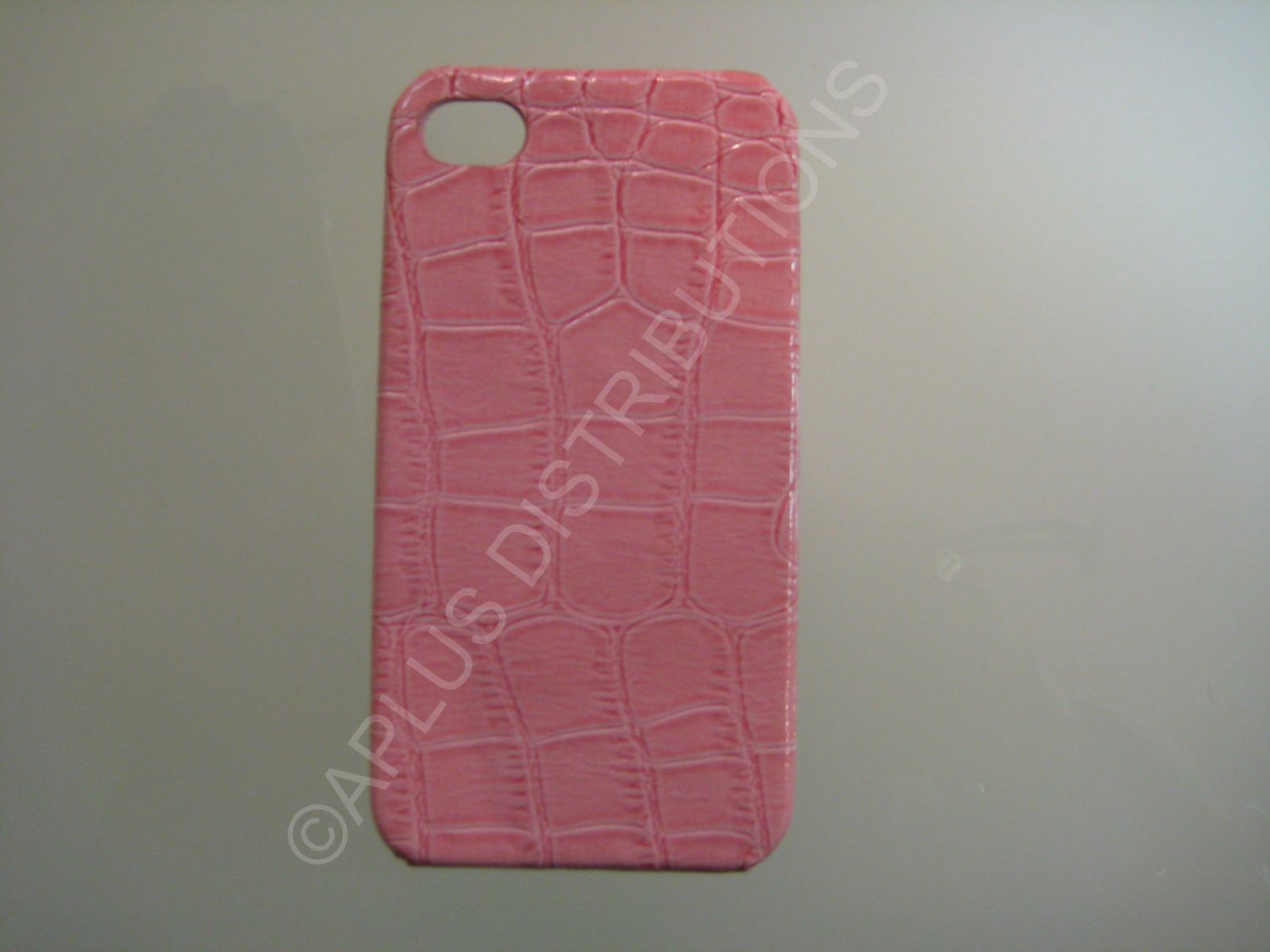 New Pink Alligator Skin Pattern Hard Protective Cover For iPhone 4 - (0049)