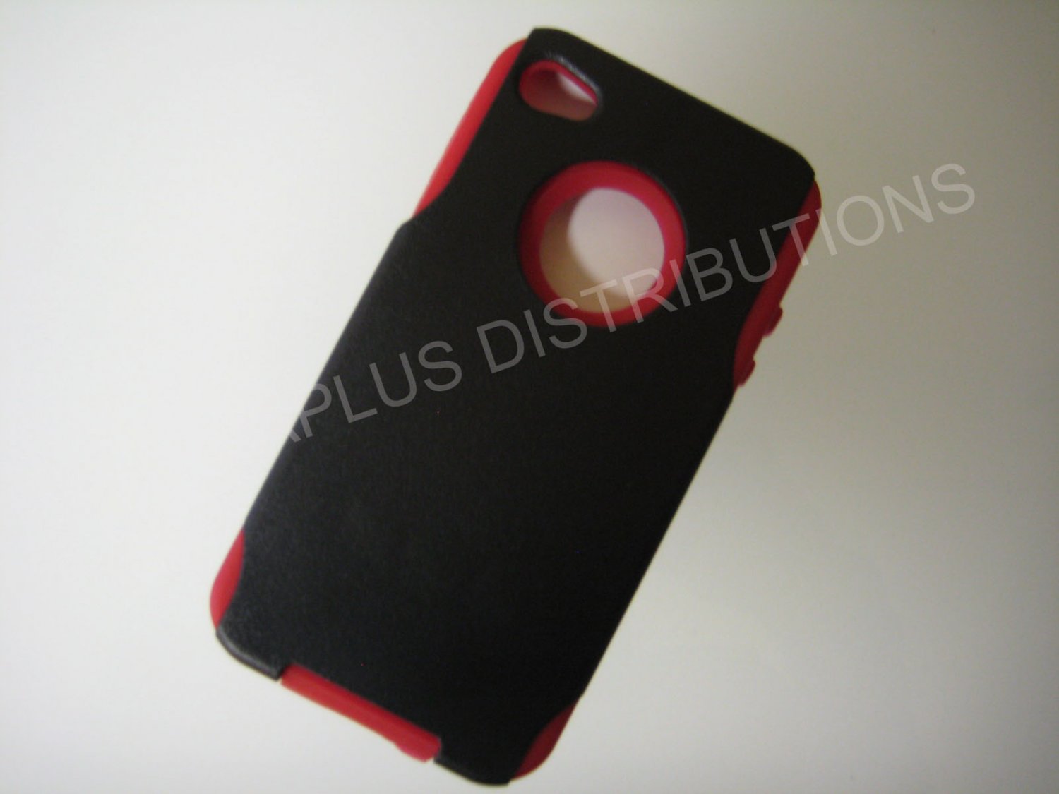 New Red Hard And Soft Design Hard Protective Cover For iPhone 4 - (0158)