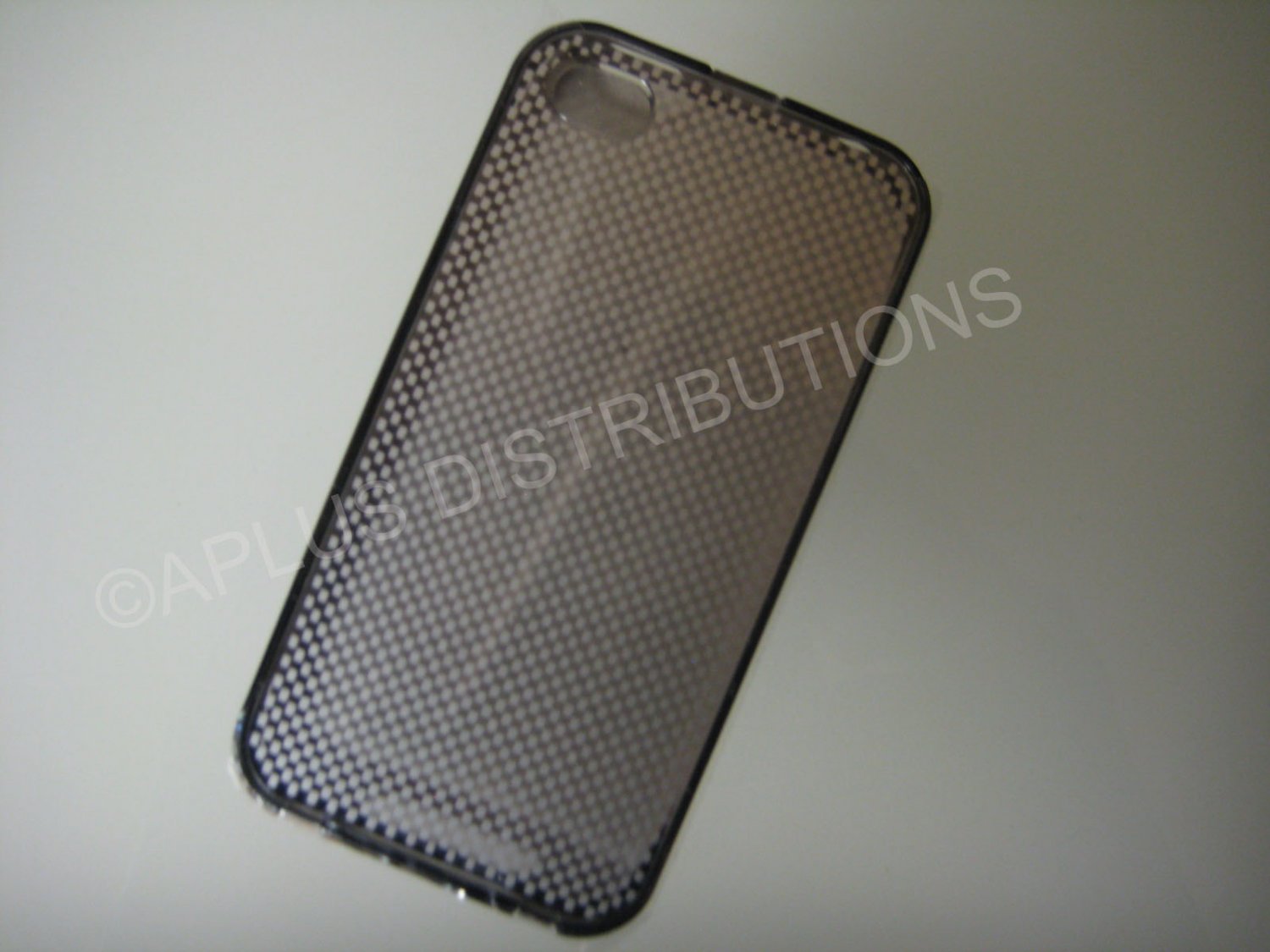 New Black Transparent Checkered Pattern Hard Protective Cover For iPhone 4 - (0147)