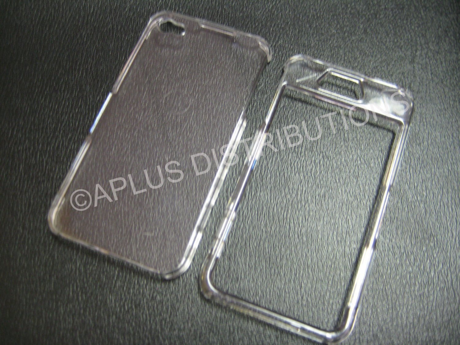 New Clear Transparent Solid Color Design Hard Protective Cover For iPhone 4 - (0145)