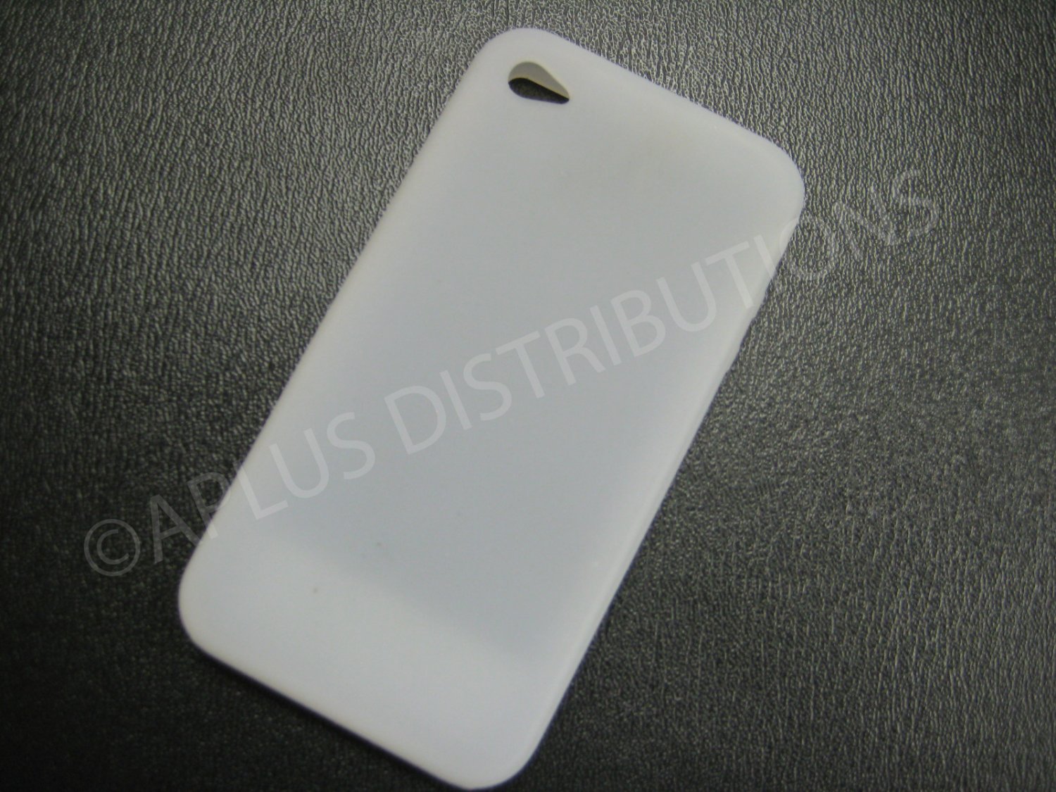 New Clear Solid Skin Color No Dot Design Silicone Cover For iPhone 4 - (0129)
