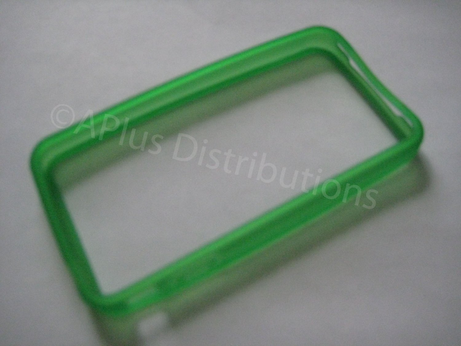 New Green Bumper Design TPU Cover For iPhone 4 - (0048)