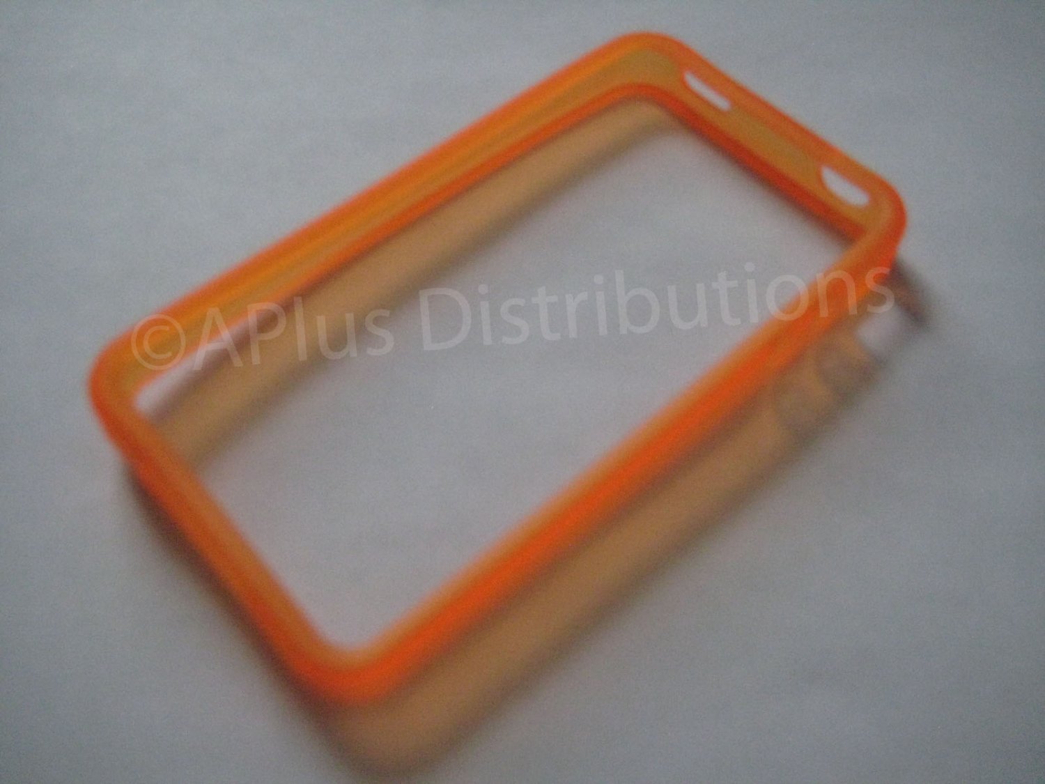 New Orange Bumper Design TPU Cover For iPhone 4 - (0049)
