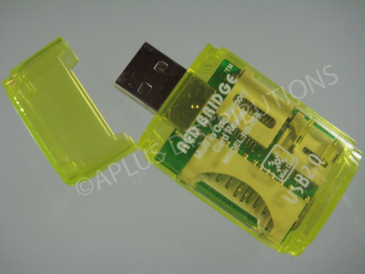 All in 1 USB 2.0 MEMORY CARD READER FOR SD/T-Flash/MS/M2/MMC/RS MMC - Yellow