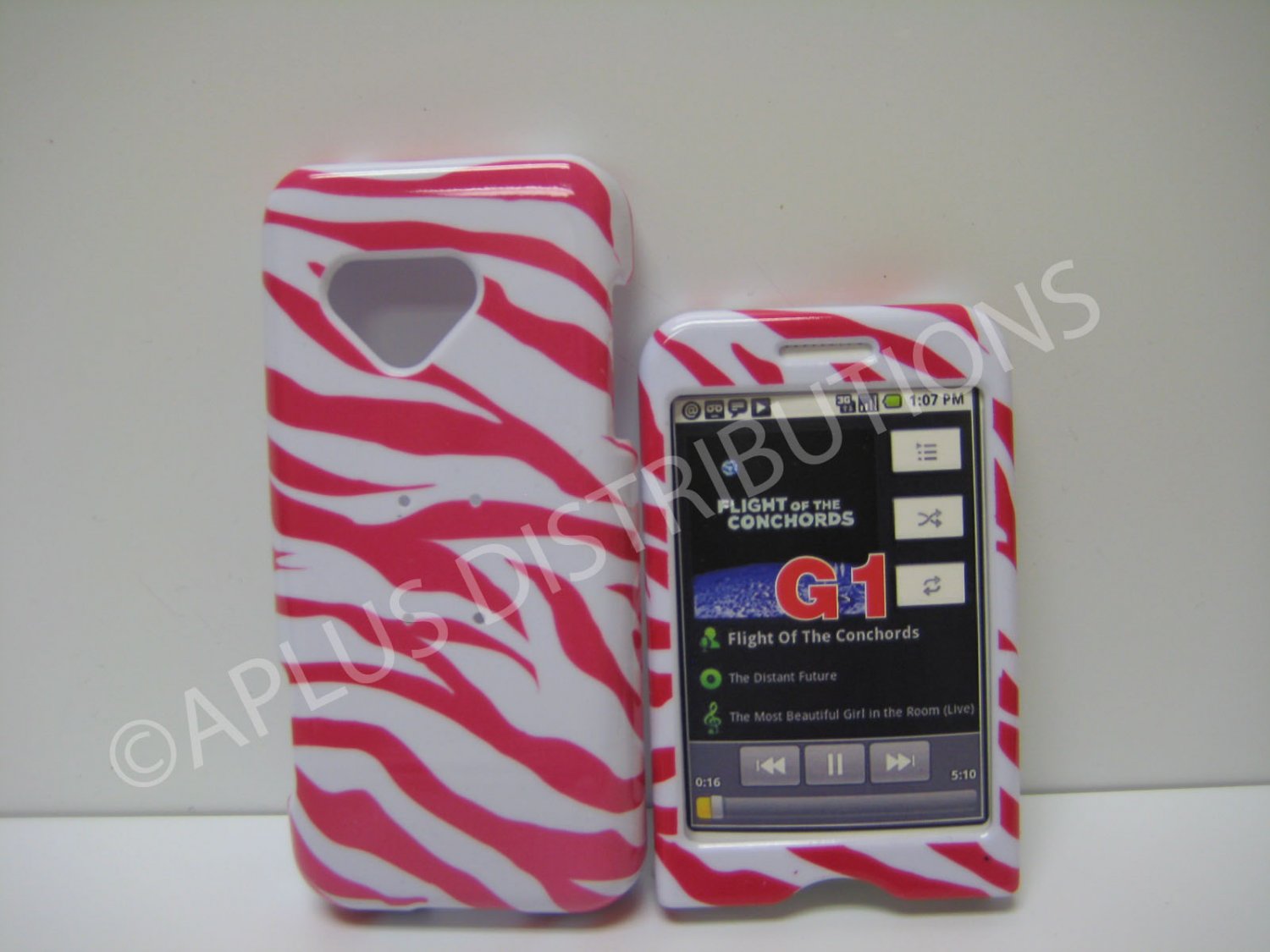 New Red Zebra Design Hard Protective Cover For HTC G1 Dream - (0047)