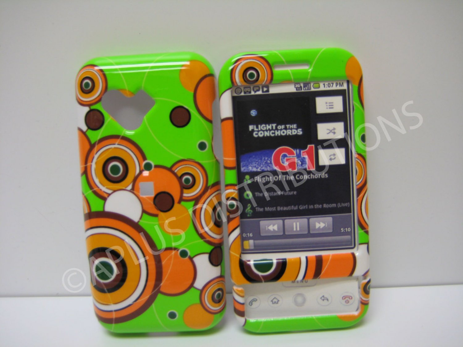 New Green Groovy Series (Multi-Circles) Hard Protective Cover For HTC G1 Dream - (0031)