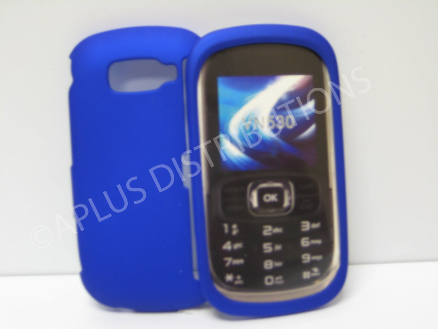New Black Rubberized Hard Protective Cover For LG Octane Vn530 - (0051)