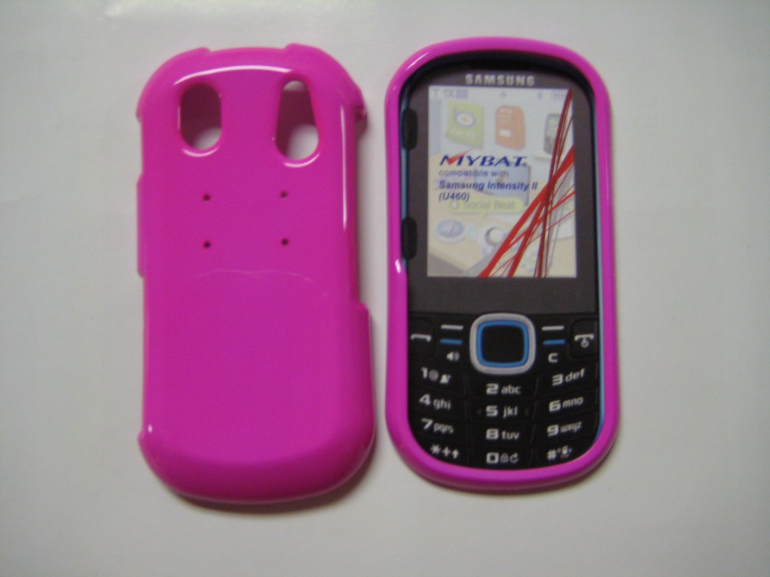 New Hot Pink Solid Color Hard Protective Cover For Samsung Intensity Ii U460 - (0063)
