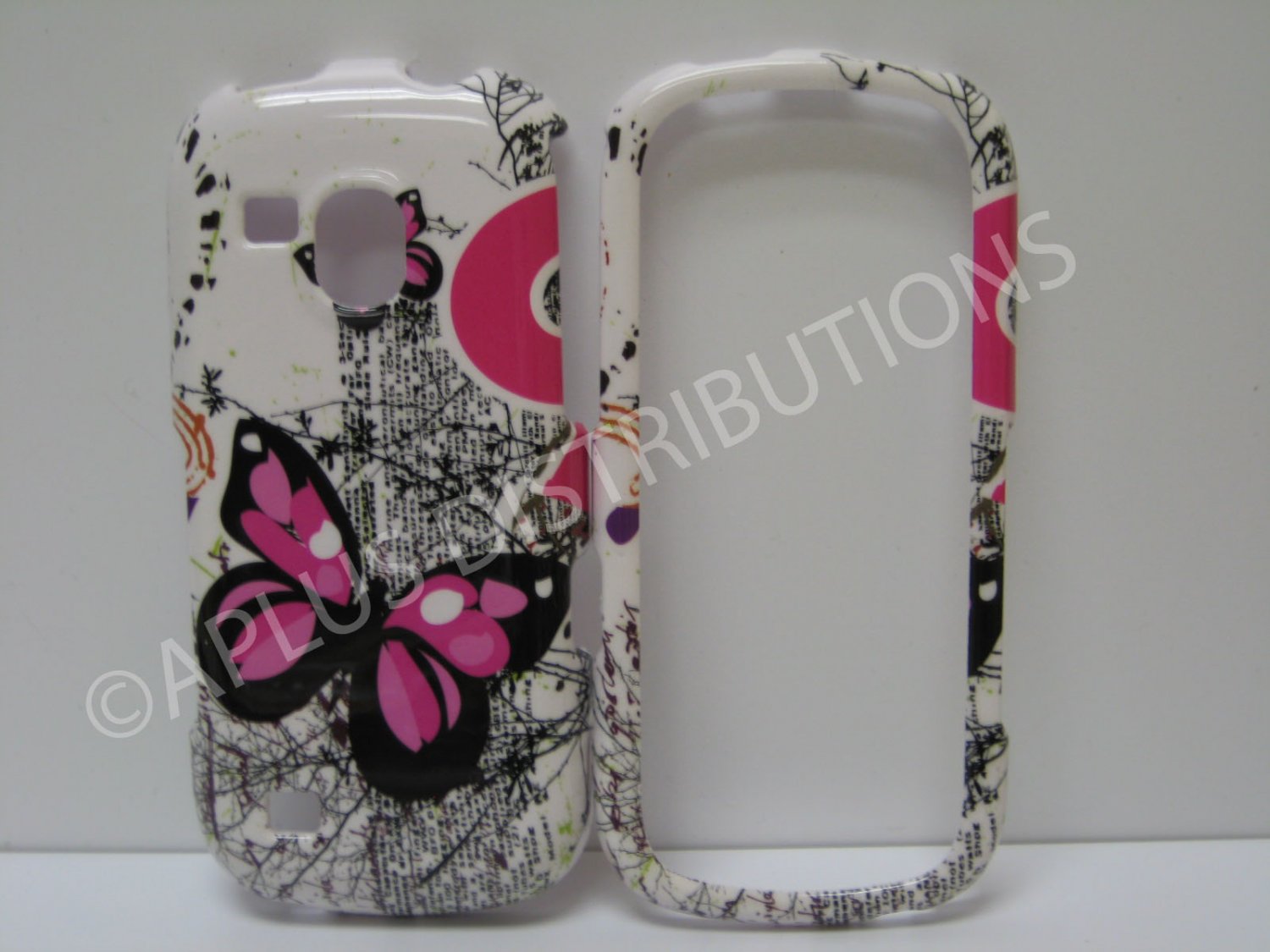 New Pink Butterfly Series Hard Protective Cover For Samsung Galaxy S Continuum - (0040)