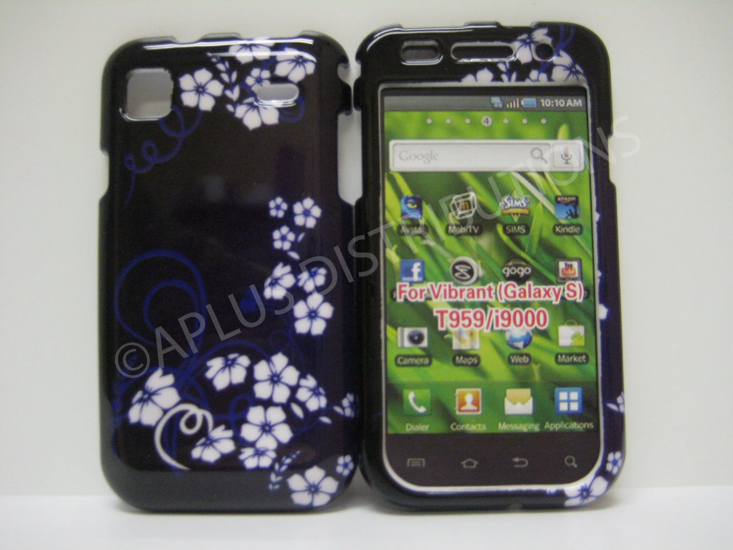 New Midnight Flower Design Hard Protective Cover For Samsung Galaxy S I9000 - (0023)