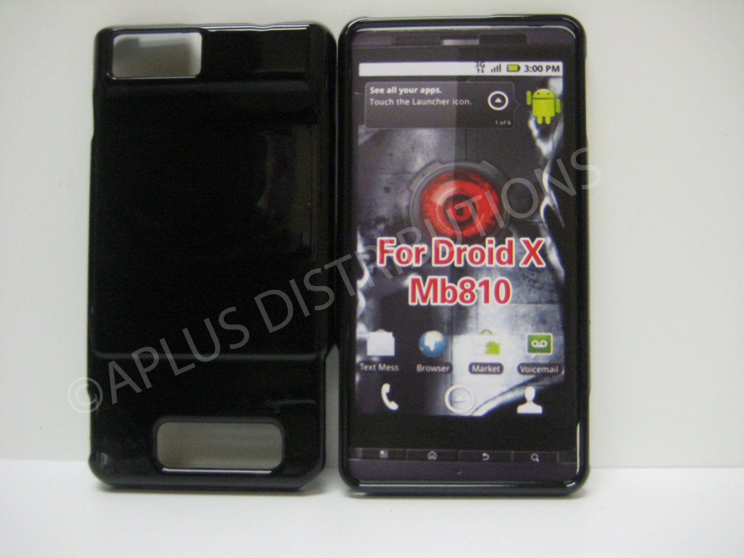 NEW Black Solid Color Hard Protective Cover For Motorola Droid X MB810 - (0062)
