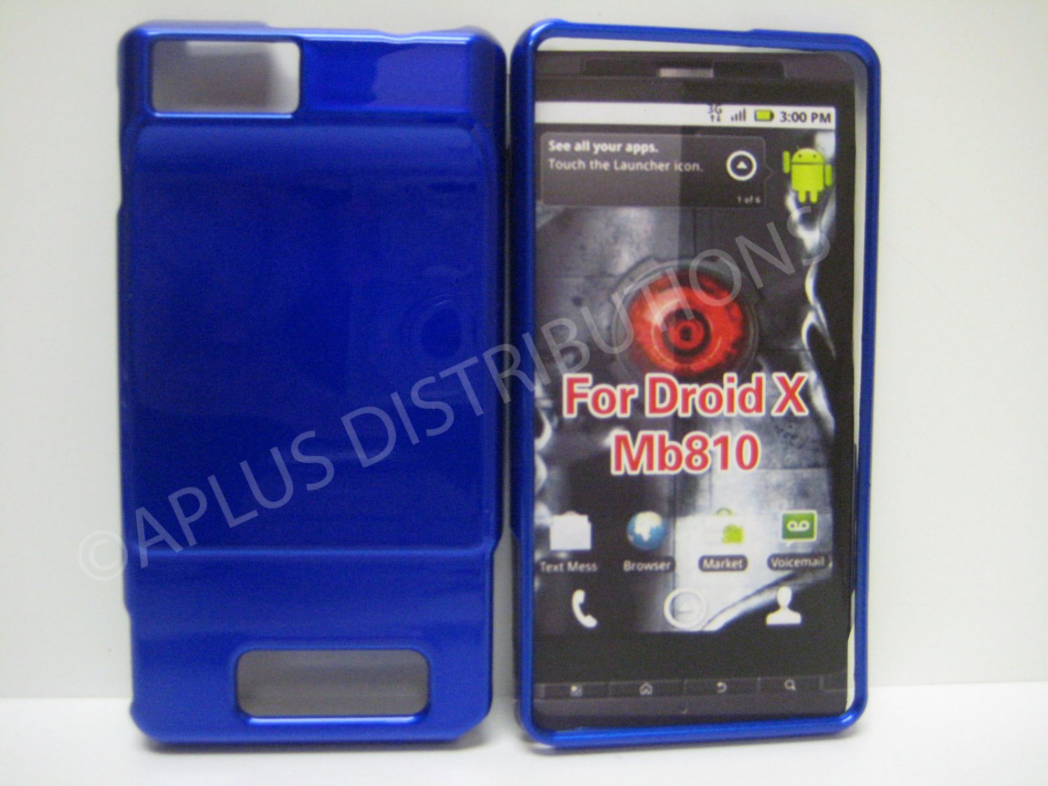 NEW Blue Solid Color Hard Protective Cover For Motorola Droid X MB810 - (0067)