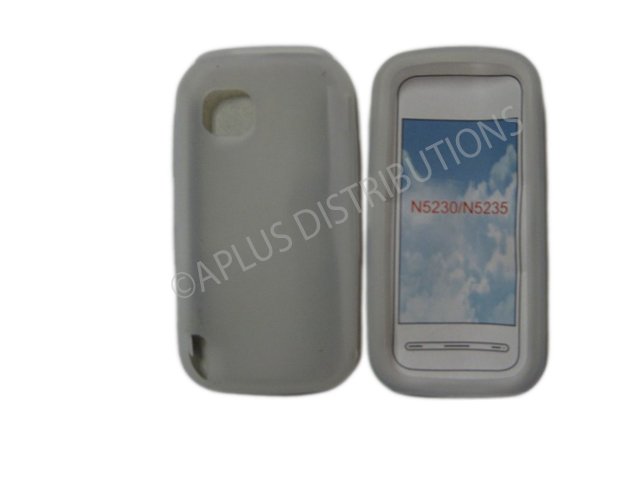 New Clear Solid Color Silicone Skin Case For Nokia Nuron 5230 - (0007)
