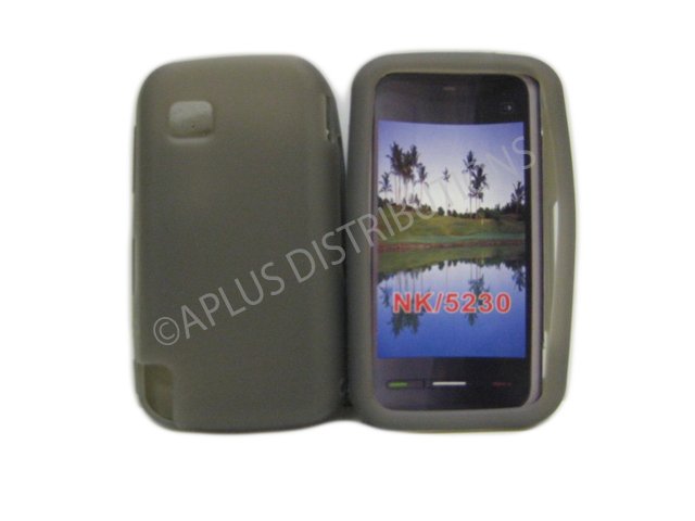 NEW SMOKE SOLID COLOR SOFT SILICONE SKIN CASE FOR NOKIA NURON 5230 - (2350)