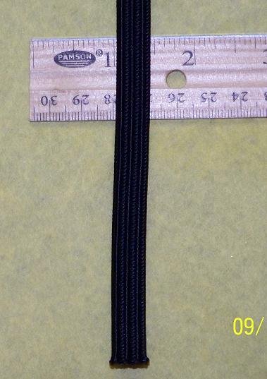 FLAT BUNGEE,SHOCK ELASTIC CORD (BLACK)