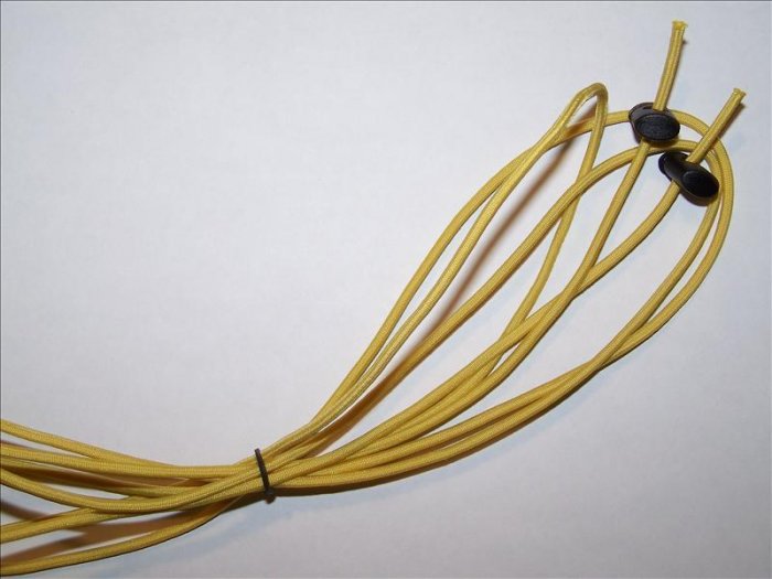 DRAW CORD,DRAW STRING,DRAW CLIPS, 60" YELLOW