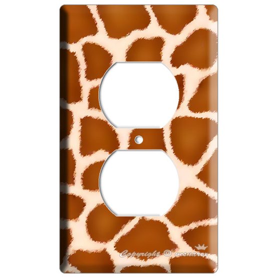 GIRAFFE SKIN ANIMAL PRINTS KIDS ROOM ELECTRIC POWER OUTLET WALL PLATE COVER