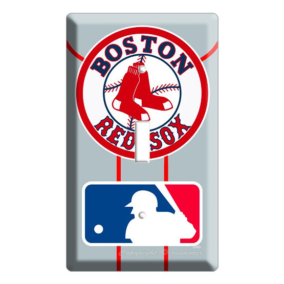 NEW BOSTON RED SOX BASEBALL MLB SINGLE SWITCH COVER WALL PLATE COVER ROOM DECOR