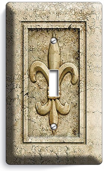 FLEUR DE LIS SINGLE LIGHT SWITCH WALL PLATE WALL PLATE COVER OLD MEDICI EMBLEM