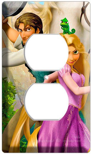 RAPUNZEL FLYNN TANGLED MOVIE ELECTRIC OUTLET WALL PLATE GIRLS BEDROOM DECORATION