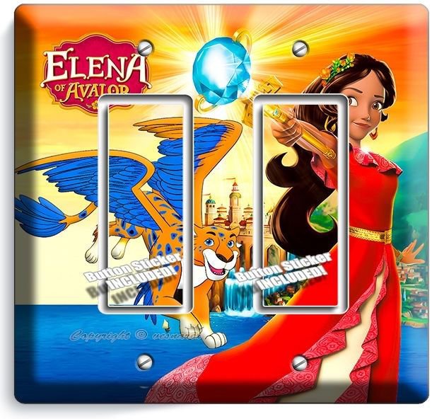 PRINCESS ELENA OF AVALOR SKYLAR DOUBLE GFCI LIGHT SWITCH WALL PLATE GIRLS ROOM