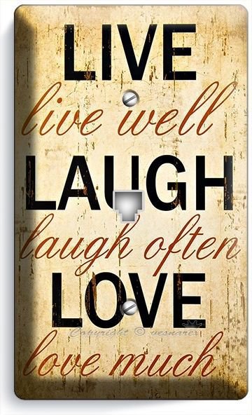 LIVE LAUGH LOVE RUSTIC COUNTRY PHONE JACK TELEPHONE WALL PLATE KITCHEN ROOM ART