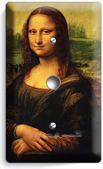 MONA LISA LEONARDO DA VINCI PAINTING DIMMER CABLE LIGHT WALL PLATE COVER DECOR