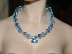 Icy Blue Topaz Sterling Silver Filigree Necklace
