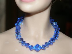 Sapphire Blue Swarovski Crystal Necklace