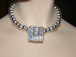 Triple Crystal Bar Necklace
