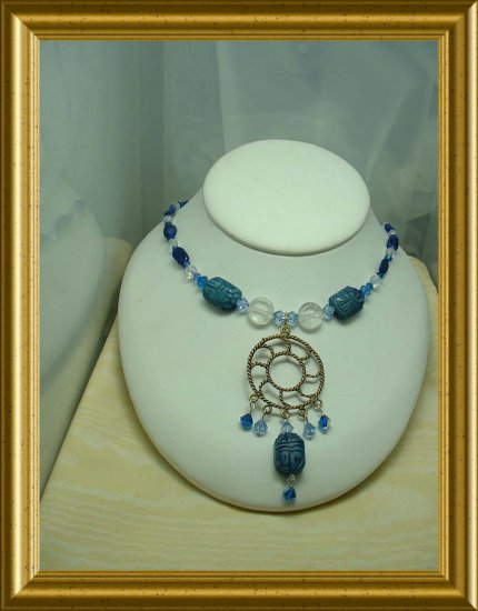 Lapis Scarab necklace