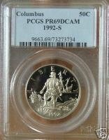 1992 S Columbus 50cent Quincentenary PR69DCAM PCGS