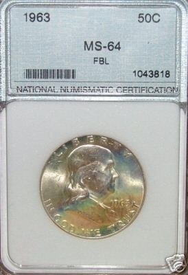 1963 Franklin Half Dollar MS64 FBL!!!