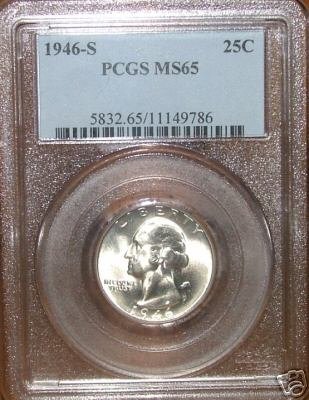1946 S Washington Quarter MS65 PCGS!!!