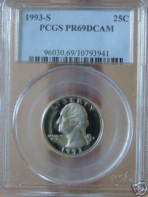 1993-S Washington Quarter PR69DCAM PCGS!!!