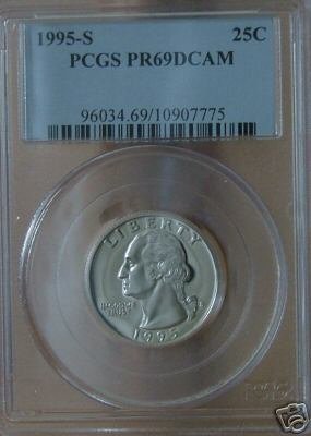 1995-S Proof Washington Quarter PR69DCAM PCGS!!!