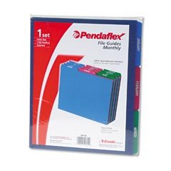 Pendaflex Monthly Poly File Guides Dividers Letter Size 40144 FREE SHIPPING