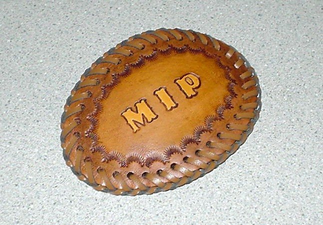 Personalized Belt Buckle with Lacing