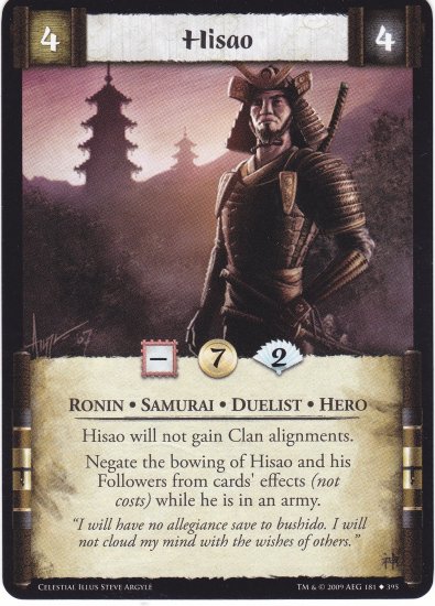 Hisao (L5R) - Near Mint
