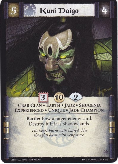 Kuni Daigo (Experienced) (L5R) - Near Mint
