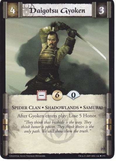 Daigotsu Gyoken (L5R) - Near Mint